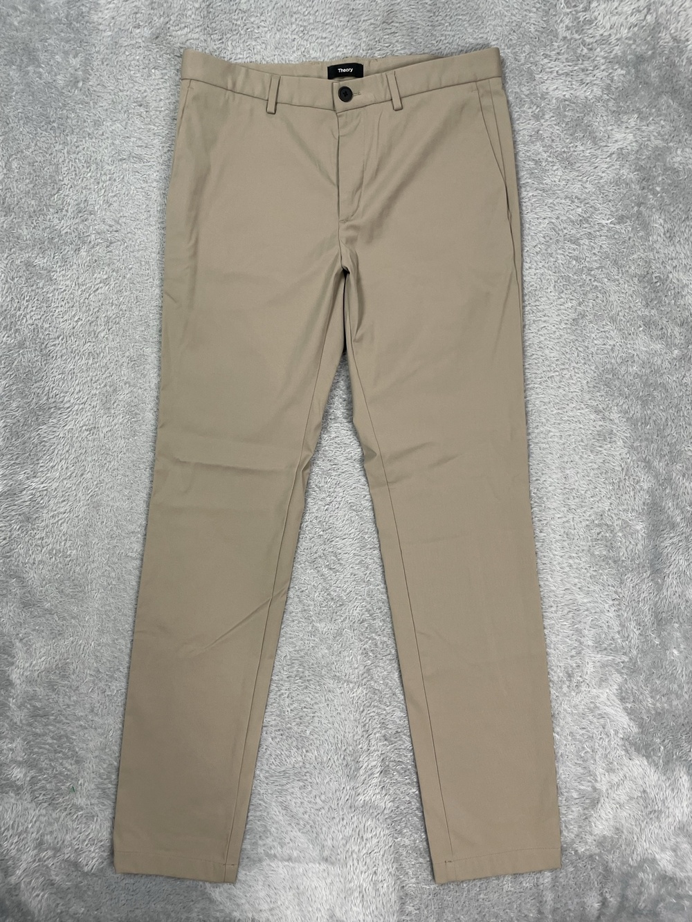 Theory Chino Pants Mens 32x32 Beige Zaine SW Neoteric Slim Stretch Microfiber